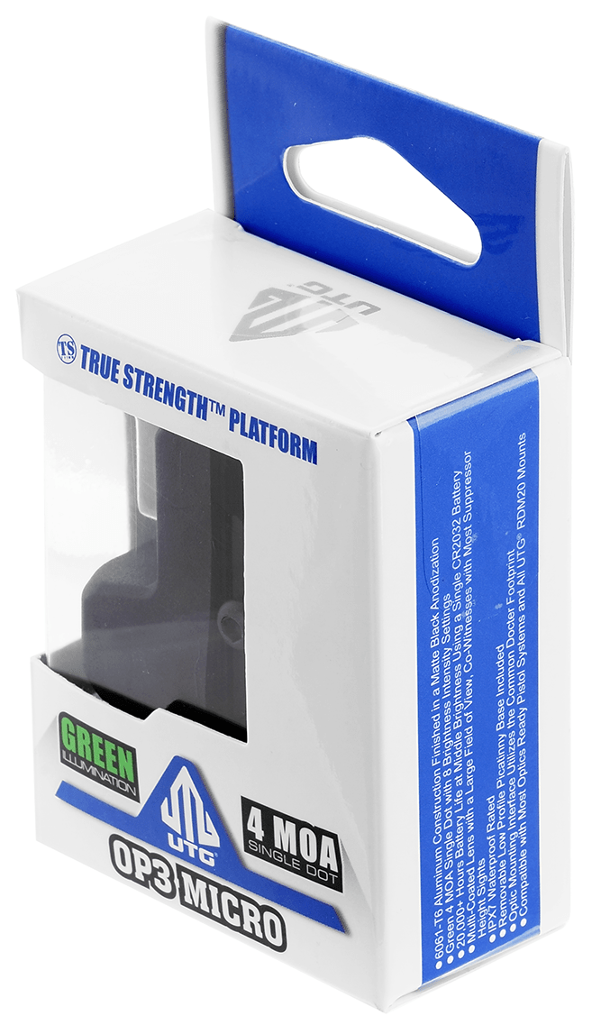 UTG® OP3 Micro, Green 4 MOA Single Dot, for DOCTER®