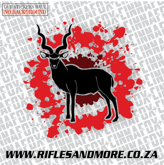 Kudu Full Body Splatter Vinyl Decal Sticker