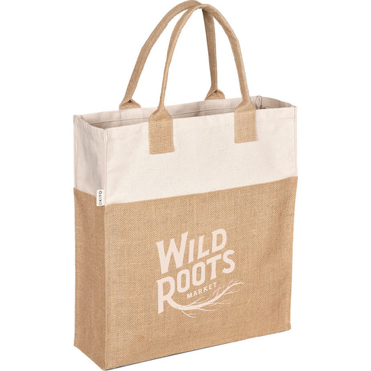 Custom Okiyo Atsui Jute & Cotton Tote
