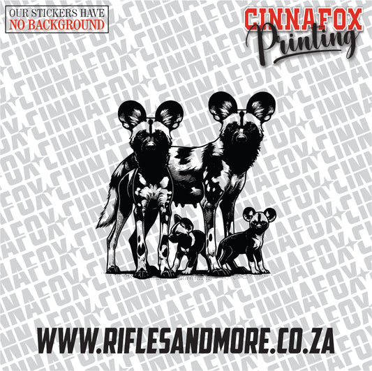 African Wild Dog #4 Vinyl Decal Sticker