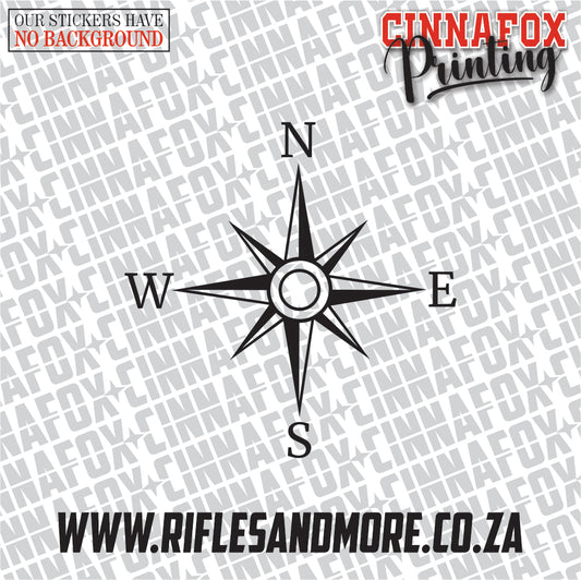 Compass NESW Vinyl Decal Sticker
