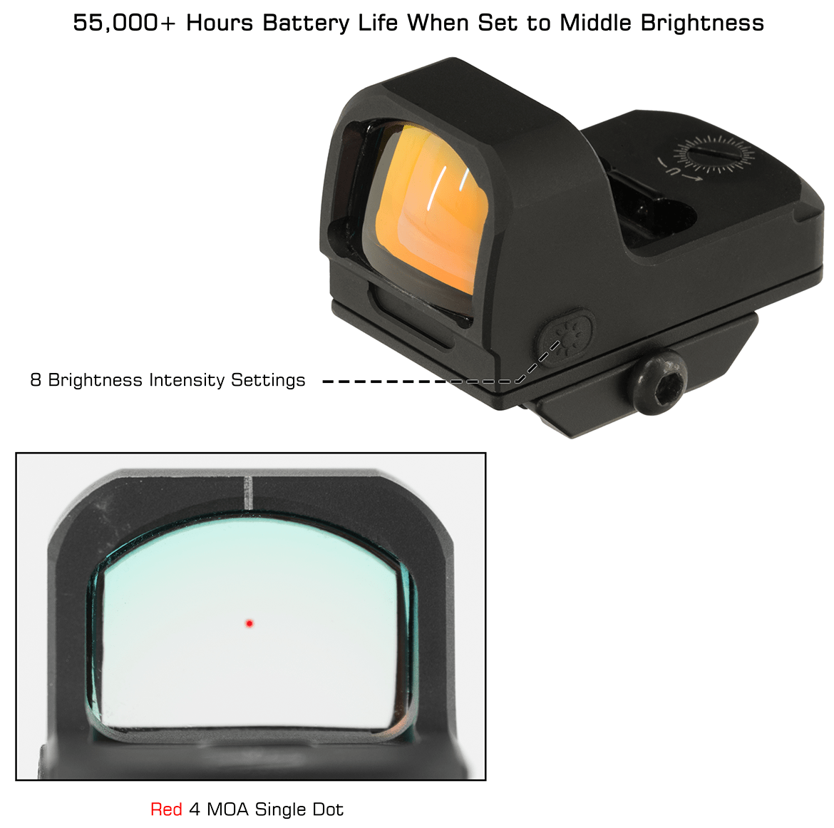 UTG® OP3 Micro, Red 4 MOA Single Dot, for DOCTER®