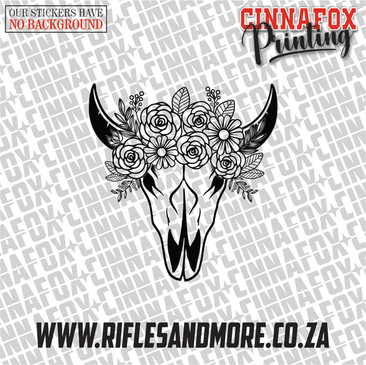 A - Cow Skull #10 Vinyl Decal Sticker