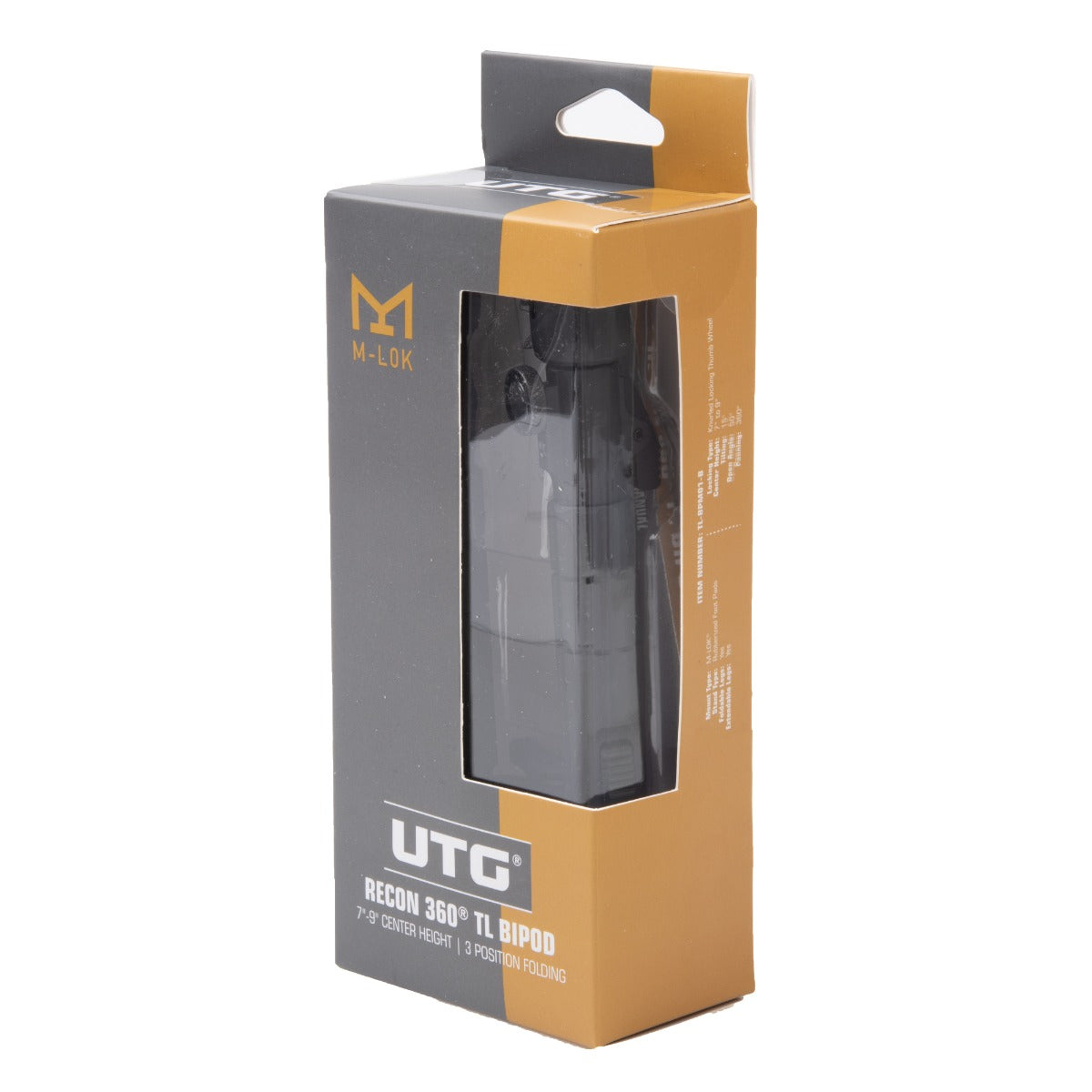 UTG® Recon 360® TL Bipod, 6.6"-9.1" Center Height, M-LOK®